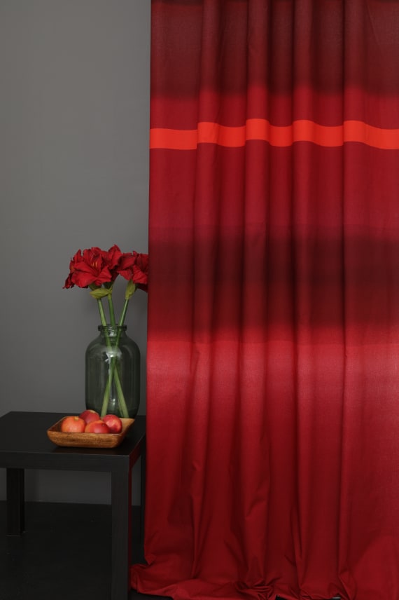 SELÄNNE -puuvillakangas tummanpunainen